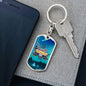 Alien Family Car Dog Tag Pendant Keychain Stainless Steel or 18k Gold-Express Your Love Gifts