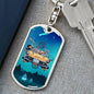 Alien Family Car Dog Tag Pendant Keychain Stainless Steel or 18k Gold-Express Your Love Gifts