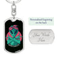 Alien Gangsta Dog Tag Pendant Keychain Stainless Steel or 18k Gold-Express Your Love Gifts