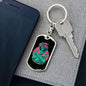 Alien Gangsta Dog Tag Pendant Keychain Stainless Steel or 18k Gold-Express Your Love Gifts