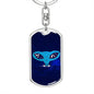 Alien Head Dog Tag Pendant Keychain Stainless Steel or 18k Gold-Express Your Love Gifts