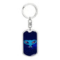 Alien Head Dog Tag Pendant Keychain Stainless Steel or 18k Gold-Express Your Love Gifts
