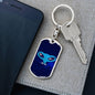 Alien Head Dog Tag Pendant Keychain Stainless Steel or 18k Gold-Express Your Love Gifts