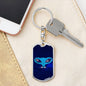 Alien Head Dog Tag Pendant Keychain Stainless Steel or 18k Gold-Express Your Love Gifts