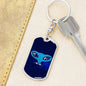 Alien Head Dog Tag Pendant Keychain Stainless Steel or 18k Gold-Express Your Love Gifts