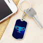 Alien Head Dog Tag Pendant Keychain Stainless Steel or 18k Gold-Express Your Love Gifts