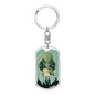 Alien Human Dog Tag Pendant Keychain Stainless Steel or 18k Gold-Express Your Love Gifts