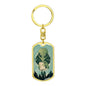 Alien Human Dog Tag Pendant Keychain Stainless Steel or 18k Gold-Express Your Love Gifts