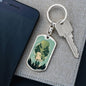 Alien Human Dog Tag Pendant Keychain Stainless Steel or 18k Gold-Express Your Love Gifts