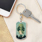 Alien Human Dog Tag Pendant Keychain Stainless Steel or 18k Gold-Express Your Love Gifts