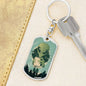 Alien Human Dog Tag Pendant Keychain Stainless Steel or 18k Gold-Express Your Love Gifts