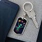 Alien Juggler Dog Tag Pendant Keychain Stainless Steel or 18k Gold-Express Your Love Gifts