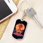 Alien Meditation Dog Tag Pendant Keychain Stainless Steel or 18k Gold-Express Your Love Gifts