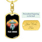 Alien Peace Human Dog Tag Pendant Keychain Stainless Steel or 18k Gold-Express Your Love Gifts