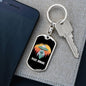 Alien Peace Human Dog Tag Pendant Keychain Stainless Steel or 18k Gold-Express Your Love Gifts