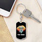 Alien Peace Human Dog Tag Pendant Keychain Stainless Steel or 18k Gold-Express Your Love Gifts