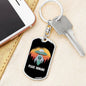 Alien Peace Human Dog Tag Pendant Keychain Stainless Steel or 18k Gold-Express Your Love Gifts