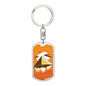 Alien Pyramid Dog Tag Pendant Keychain Stainless Steel or 18k Gold-Express Your Love Gifts