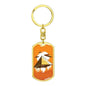 Alien Pyramid Dog Tag Pendant Keychain Stainless Steel or 18k Gold-Express Your Love Gifts