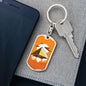 Alien Pyramid Dog Tag Pendant Keychain Stainless Steel or 18k Gold-Express Your Love Gifts