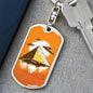 Alien Pyramid Dog Tag Pendant Keychain Stainless Steel or 18k Gold-Express Your Love Gifts