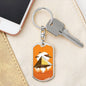 Alien Pyramid Dog Tag Pendant Keychain Stainless Steel or 18k Gold-Express Your Love Gifts