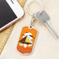 Alien Pyramid Dog Tag Pendant Keychain Stainless Steel or 18k Gold-Express Your Love Gifts