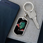 Alien Queen Dog Tag Pendant Keychain Stainless Steel or 18k Gold-Express Your Love Gifts