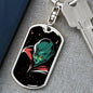 Alien Queen Dog Tag Pendant Keychain Stainless Steel or 18k Gold-Express Your Love Gifts
