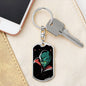 Alien Queen Dog Tag Pendant Keychain Stainless Steel or 18k Gold-Express Your Love Gifts