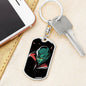 Alien Queen Dog Tag Pendant Keychain Stainless Steel or 18k Gold-Express Your Love Gifts