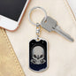 Alien Skull Dog Tag Pendant Keychain Stainless Steel or 18k Gold-Express Your Love Gifts