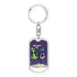 Alien Smoking Hookah Dog Tag Pendant Keychain Stainless Steel or 18k Gold-Express Your Love Gifts