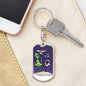 Alien Smoking Hookah Dog Tag Pendant Keychain Stainless Steel or 18k Gold-Express Your Love Gifts