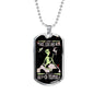 Alien Smoking Necklace UFO Alien Fan Gift Stainless Steel or 18k Gold Dog Tag 24" Chain-Express Your Love Gifts