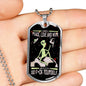 Alien Smoking Necklace UFO Alien Fan Gift Stainless Steel or 18k Gold Dog Tag 24" Chain-Express Your Love Gifts