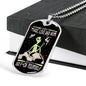 Alien Smoking Necklace UFO Alien Fan Gift Stainless Steel or 18k Gold Dog Tag 24" Chain-Express Your Love Gifts