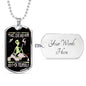 Alien Smoking Necklace UFO Alien Fan Gift Stainless Steel or 18k Gold Dog Tag 24" Chain-Express Your Love Gifts