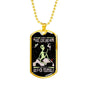 Alien Smoking Necklace UFO Alien Fan Gift Stainless Steel or 18k Gold Dog Tag 24" Chain-Express Your Love Gifts