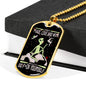 Alien Smoking Necklace UFO Alien Fan Gift Stainless Steel or 18k Gold Dog Tag 24" Chain-Express Your Love Gifts