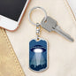 Alien Spaceship Dog Tag Pendant Keychain Stainless Steel or 18k Gold-Express Your Love Gifts