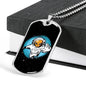Alien UFO Fan Astronaut Necklace Stainless Steel or 18k Gold Dog Tag 24" Chain-Express Your Love Gifts