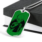 Alien UFO Fan Gift Alien Black And White Necklace Stainless Steel or 18k Gold Dog Tag 24" Chain-Express Your Love Gifts