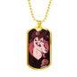 Alien UFO Fan Gift Alien Dog Necklace Stainless Steel or 18k Gold Dog Tag 24" Chain-Express Your Love Gifts