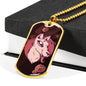 Alien UFO Fan Gift Alien Dog Necklace Stainless Steel or 18k Gold Dog Tag 24" Chain-Express Your Love Gifts
