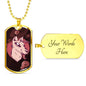 Alien UFO Fan Gift Alien Dog Necklace Stainless Steel or 18k Gold Dog Tag 24" Chain-Express Your Love Gifts