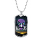Alien UFO Fan Gift Alien Exist Necklace Stainless Steel or 18k Gold Dog Tag 24" Chain-Express Your Love Gifts