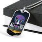 Alien UFO Fan Gift Alien Exist Necklace Stainless Steel or 18k Gold Dog Tag 24" Chain-Express Your Love Gifts