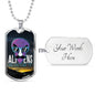 Alien UFO Fan Gift Alien Exist Necklace Stainless Steel or 18k Gold Dog Tag 24" Chain-Express Your Love Gifts