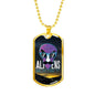 Alien UFO Fan Gift Alien Exist Necklace Stainless Steel or 18k Gold Dog Tag 24" Chain-Express Your Love Gifts